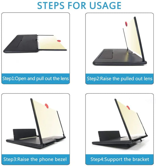 Mobile Screen Magnifier | 12 Inch HD Screen Amplifier