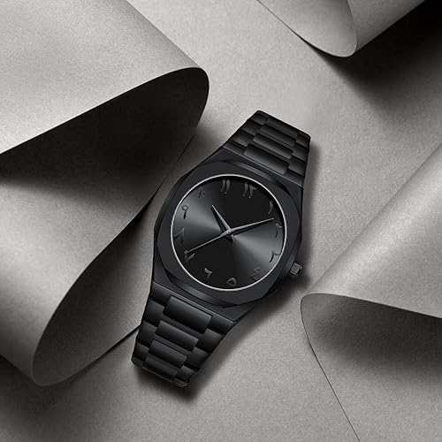 Arabic Black Aura Watch – Modern & Elegant