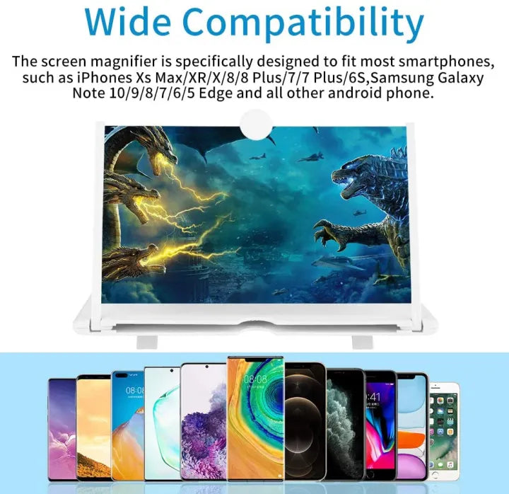 Mobile Screen Magnifier | 12 Inch HD Screen Amplifier