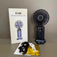 Premium LED Display Portable Mini Fan with hanging strap| Handheld, Desk Fan & Phone Holder