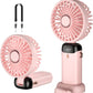 Premium LED Display Portable Mini Fan with hanging strap| Handheld, Desk Fan & Phone Holder