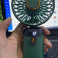 Premium LED Display Portable Mini Fan with hanging strap| Handheld, Desk Fan & Phone Holder