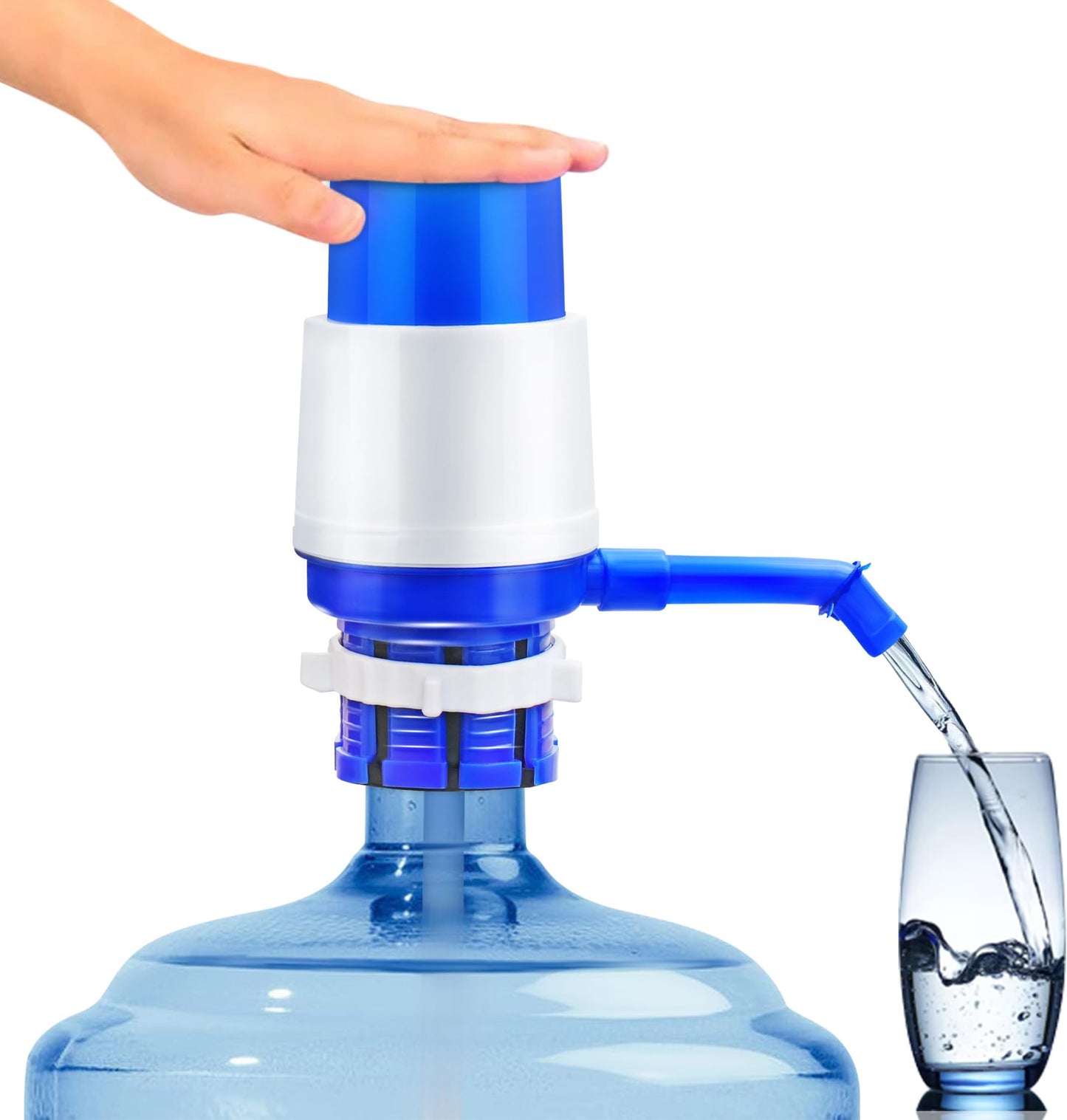Portable Hand Press Water Pump 8 inch | Fits 19–25L Bottles