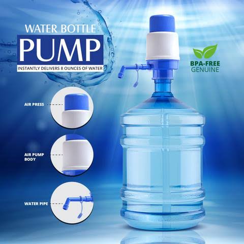 Portable Hand Press Water Pump 8 inch | Fits 19–25L Bottles